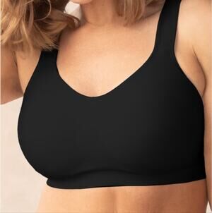 Truekind Daily Comfort Wireless Shaper Bra - Black Seamless Plus Size 3X - NEW